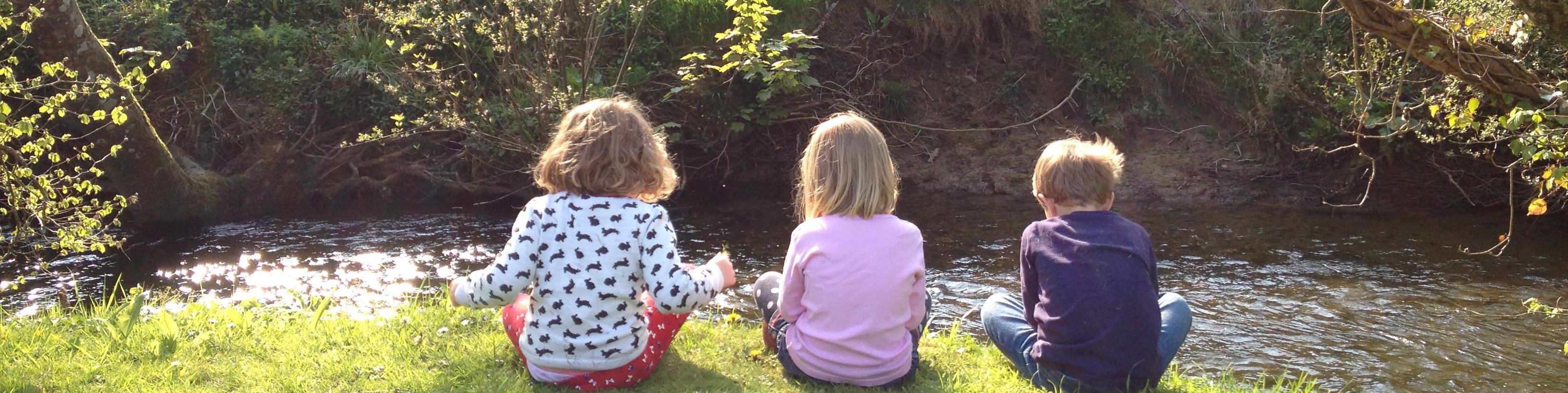 By the river on the estate